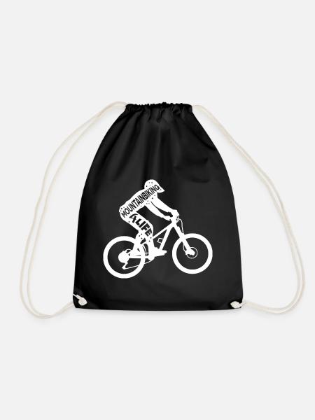 Citation de motivation pour le vélo de montagne - Sac de sport léger - noir