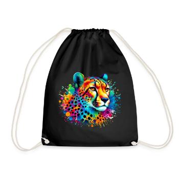 Cheetah - Drawstring Bag - black - Front