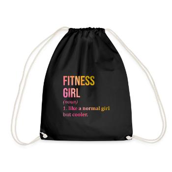 Fitness Fitness Fitness - Drawstring Bag - black - Front