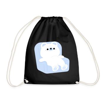 Ours polaire fatigué - Sac de sport léger - noir - Devant