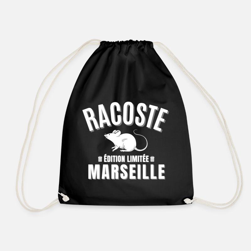 Marseille, Marseillais, Marseille humour - Drawstring Bag - black