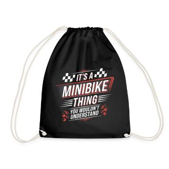 Small bikes, big fun - Drawstring Bag - black - Front