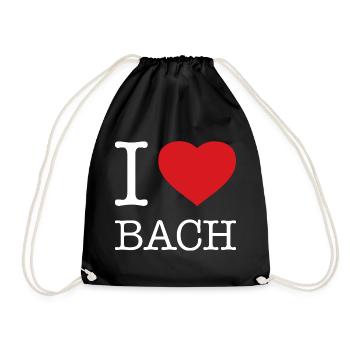 I LOVE BACH - Turnbeutel - Schwarz - Vorne
