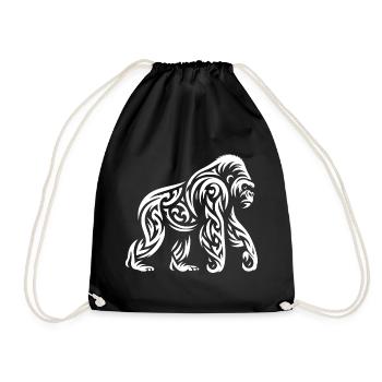 Gorille tribal - Sac de sport léger - noir - Devant