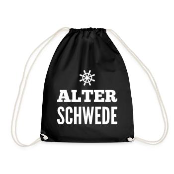 Alter Schwede Fun Design - Turnbeutel - Schwarz - Vorne