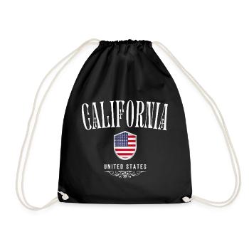 Californie USA, souvenir de Californie - Sac de sport léger - noir - Devant