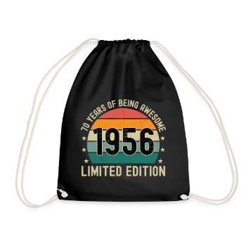 70 ans d’être génial 1956 Édition limitée - Sac de sport léger - noir - Devant