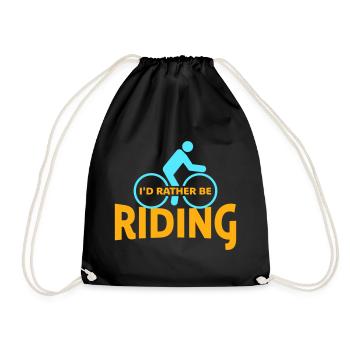 Je préfère faire du vélo, du cyclisme, du sport, du plaisir - Sac de sport léger - noir - Devant