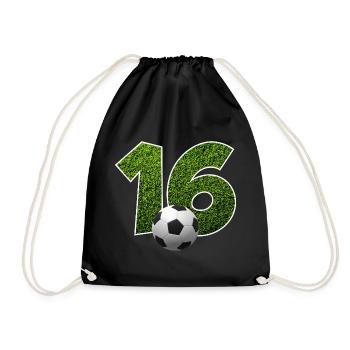 NON. 16 NUMÉRO 16 FOOTBALL 16E ANNIVERSAIRE - Sac de sport léger - noir - Devant