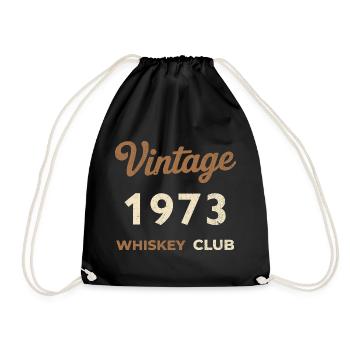 Millésime 1973 – Whiskey Club Rétro Année de naissance - Sac de sport léger - noir - Devant
