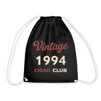 Vintage 1994 Cigar Club Rétro Naissance Année Cadeau - Sac de sport léger - noir - Devant