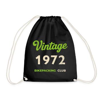 Millésime 1972 – Bikepacking Club Rétro Année de naissance - Sac de sport léger - noir - Devant