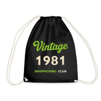 Millésime 1981 – Bikepacking Club Rétro Année de naissance - Sac de sport léger - noir - Devant