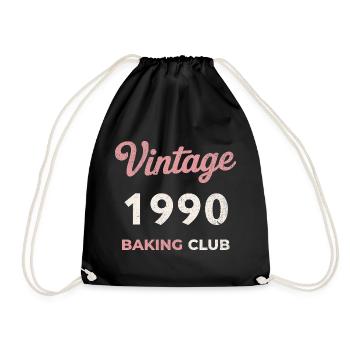 Vintage 1990 – Année de naissance rétro du Baking Club - Sac de sport léger - noir - Devant