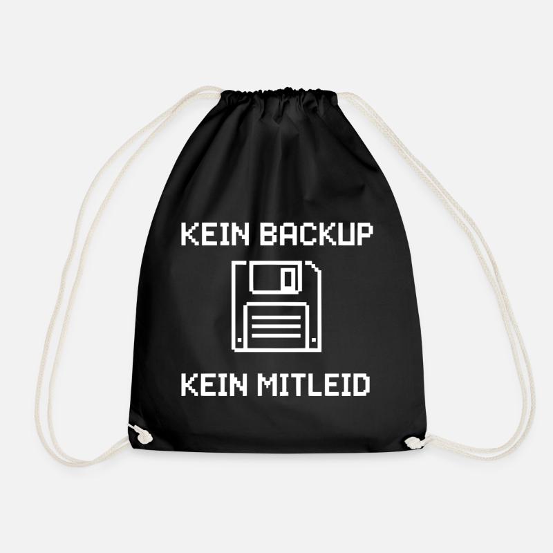 No backup, no pity - Drawstring Bag - black