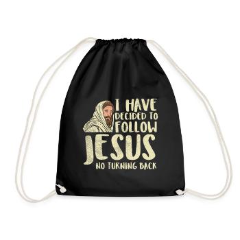 J’ai décidé de suivre le dessein chrétien de Jésus - Sac de sport léger - noir - Devant