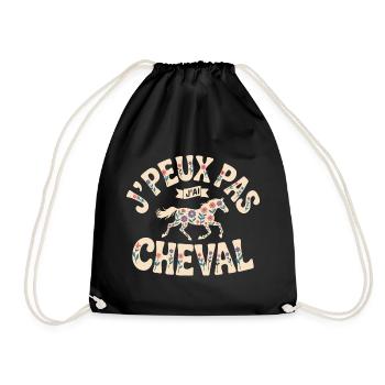 I can't I have horse - Drawstring Bag - black - Front