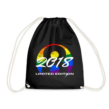 8th Birthday 2018 Boys and Girls Gift - Drawstring Bag - black - Front
