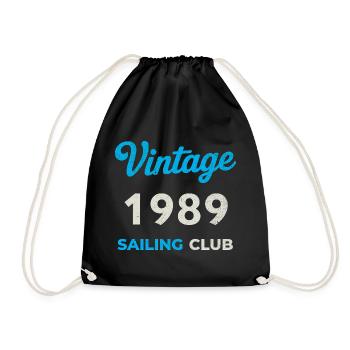 Millésime 1989 – Année de naissance rétro du Yachting Club - Sac de sport léger - noir - Devant