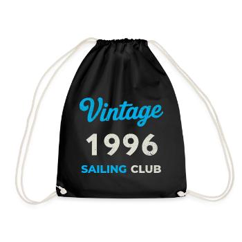 Vintage 1996 – Club de voile rétro Année de naissance - Sac de sport léger - noir - Devant