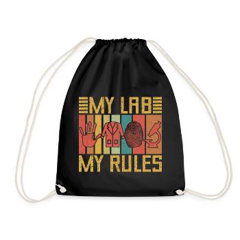 Forensic Science Major My Lab My Rules Forensics - Drawstring Bag - black - Front