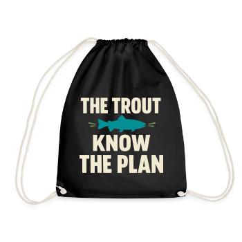 Fly Fishing In Northern Waters – - Drawstring Bag - black - Front