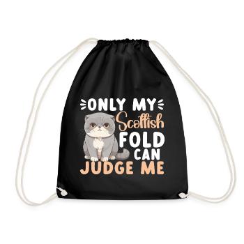  Cat Owner Food Cats Stuffed Animal Cat Lover - Drawstring Bag - black - Front