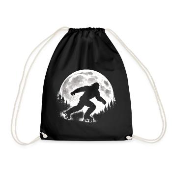 Bigfoot Roller Skater - Drawstring Bag - black - Front