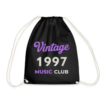 Vintage 1997 Music Club Année de naissance rétro Vintage - Sac de sport léger - noir - Devant