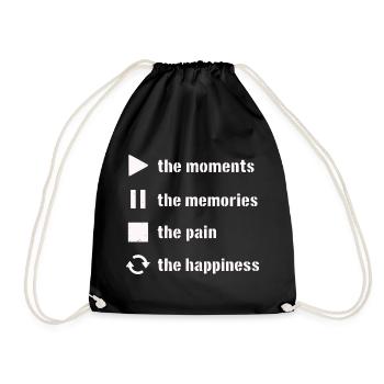 Pleine conscience, moments, souvenirs, bonheur - Sac de sport léger - noir - Devant