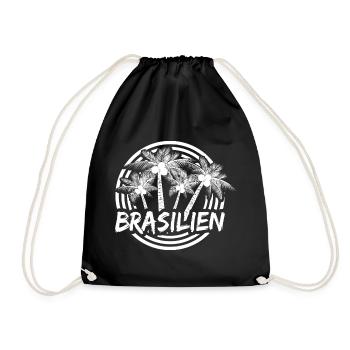 Ferien Brasilien - Turnbeutel - Schwarz - Vorne