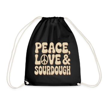 Paix, Amour et Levain - Sac de sport léger - noir - Devant