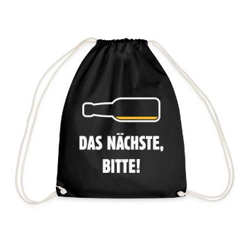 Das Nächste, Bitte! (Bier / Bierchen / NEG 2C) - Turnbeutel - Schwarz - Vorne
