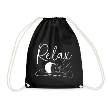Naturopath Masseur Masseuse Massage - Drawstring Bag - black - Front