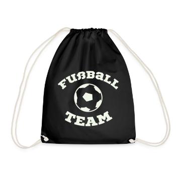 Futball Team Emblem - Turnbeutel - Schwarz - Vorne