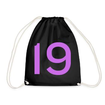 19 - Drawstring Bag - black - Front