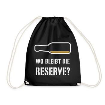 Where is the reserve? (Beer / Beer / NEG 2C) - Drawstring Bag - black - Front