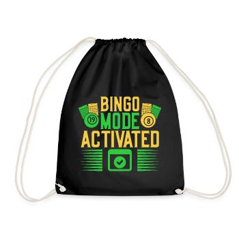 Bingo Game Bingo Mode Activated Bingo - Drawstring Bag - black - Front