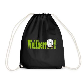 Weltherrschaft - Schaf - Turnbeutel - Schwarz - Vorne