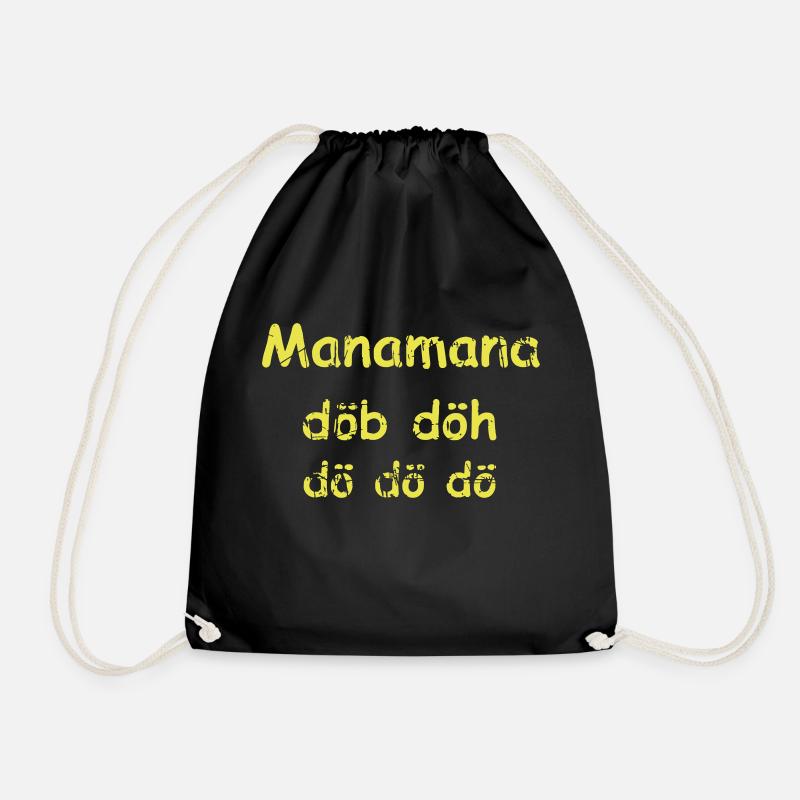 Manamana - Drawstring Bag - black