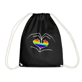 Love is Love - Gay Pride - EN - Drawstring Bag - black - Front