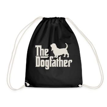 The Dogfather - Basset Hound - Turnbeutel - Schwarz - Vorne