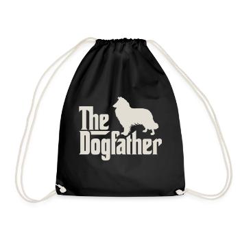 The Dogfather - Collie, Langhaarcollie - Turnbeutel - Schwarz - Vorne