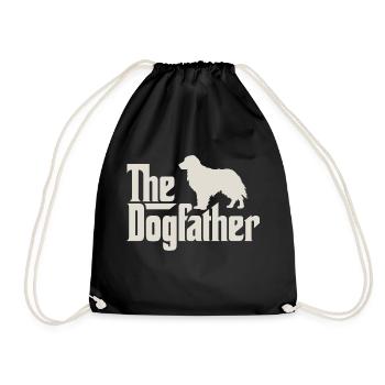The Dogfather - Golden Retriever Flat-Coated - Drawstring Bag - black - Front