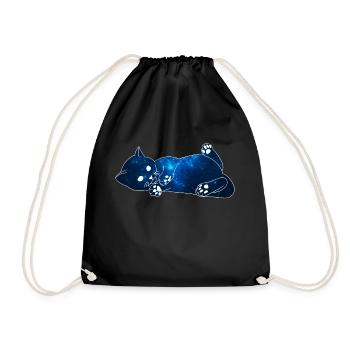 Galaxy Cat [Bleu] - Sac de sport léger - noir - Devant