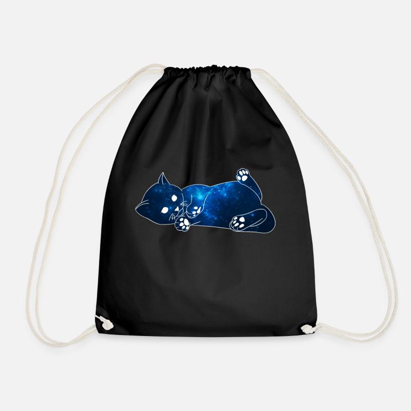 Galaxy Katze [Blau] - Turnbeutel - Schwarz
