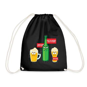 Save Water Drink Beer - Drawstring Bag - black - Front