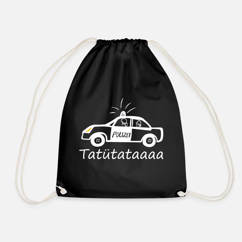 Tobi´s Polizeiauto Tatütataaa - Turnbeutel - Schwarz