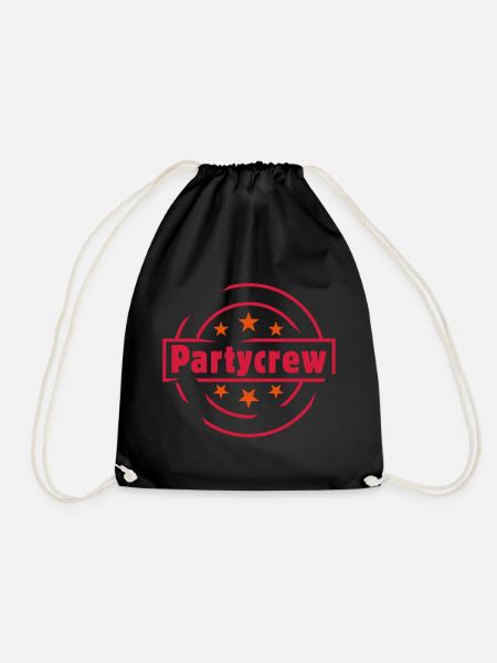 stempel partycrew - Turnbeutel - Schwarz