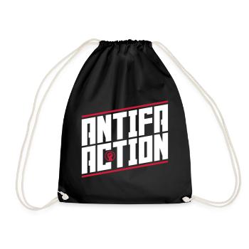 Antifa Action - Turnbeutel - Schwarz - Vorne